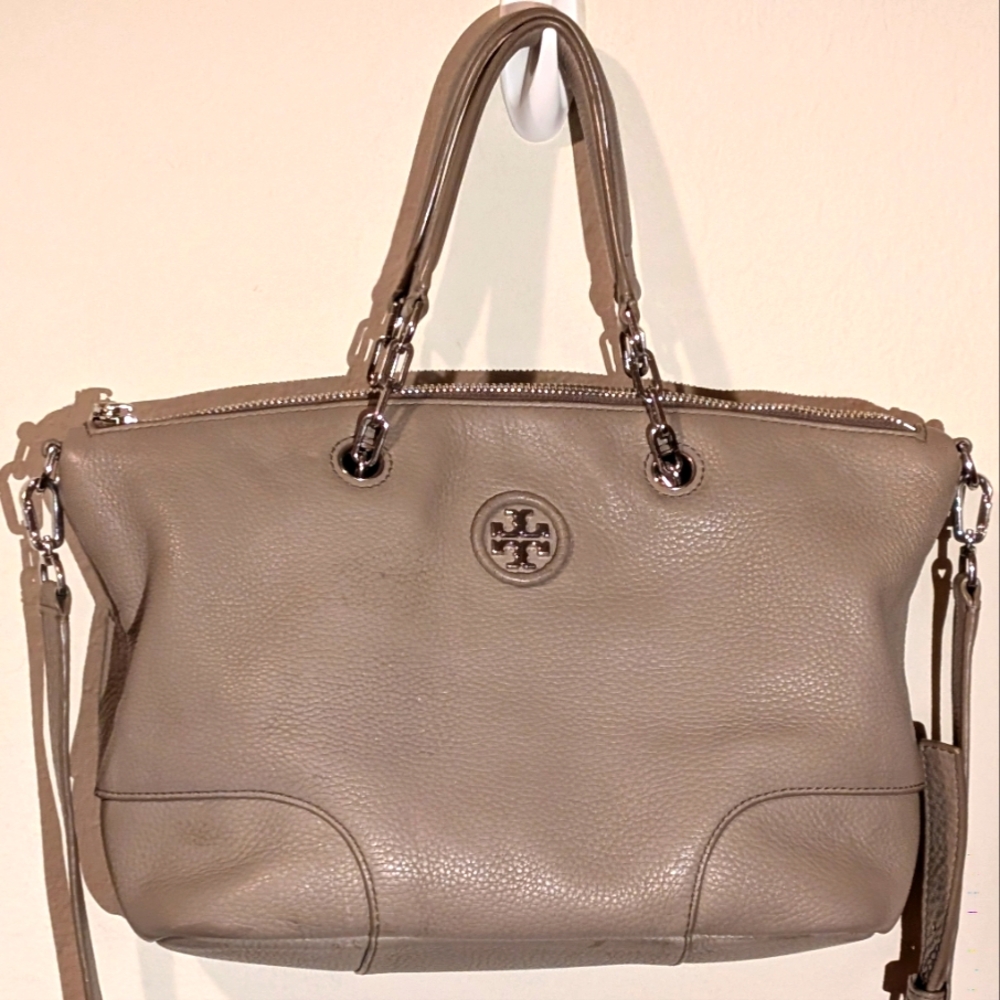 Tory Burch Taupe Leather Tote